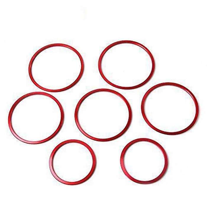7pc Car Stickers for Mercedes Benz C Class W205 Glc 180 200 260red