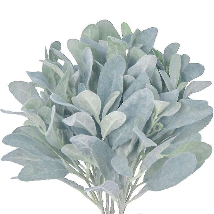Faux Lambs Ear Stems 5pcs Artificial Greenery for Home Diy Craft