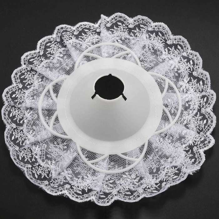 6pcs Lace Bouquet Collar, Diy Bouquet Holder Wedding Bridal White
