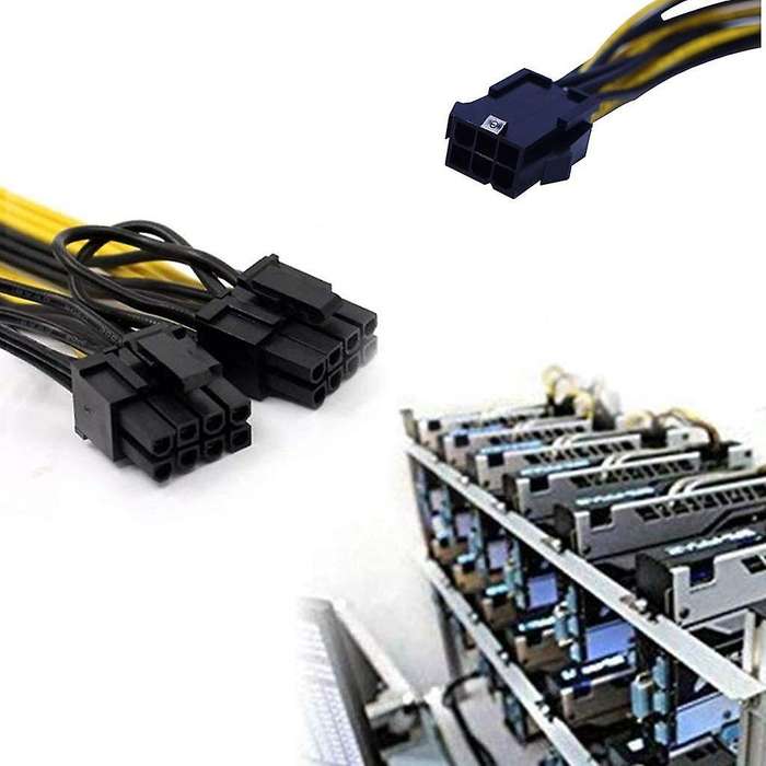 Motherboard Graphics 6 Pin to 8 Pin Pci-e Gpu Vga Hub Power Cable