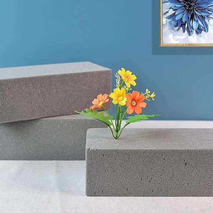 4pcs Dry Floral Foam for Artificial Flowers Wet Floral Foam Grey
