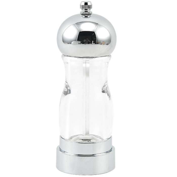 Acrylic Pepper Grinder Ceramic Core Kitchenware Salt Shaker,silver