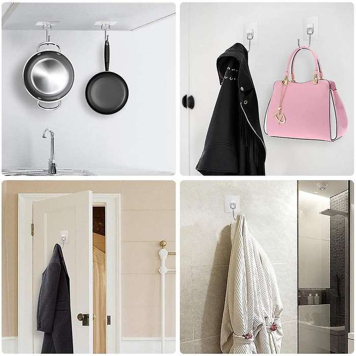 Large Adhesive Hooks,for Hanging Heavy Duty, Use Bathroom,16 Pack