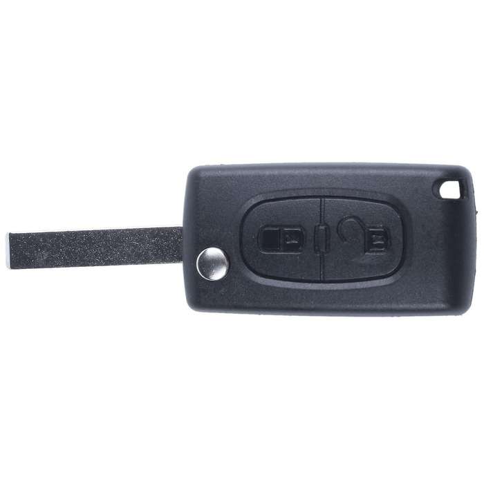 Remote Car Key Case for Citroen C2 C3 C4 C5 C6 C8 2 Buttons Black