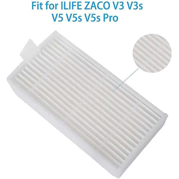 Filter Side Brushes Replacement Parts Set for Ilife V3 V3s V5 V5s
