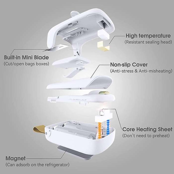 Bag Sealer,handheld Heat Vacuum Sealer, 2 In 1 Heat Sealer and Cutter