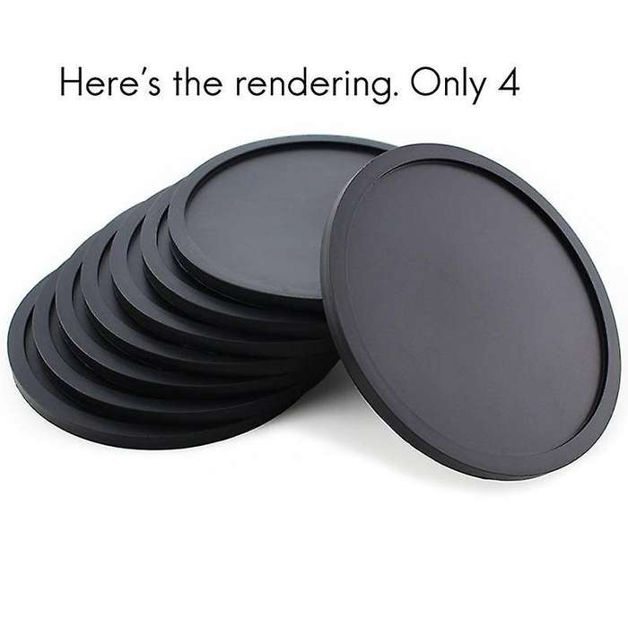 Silicone Drink Coasters Set Of 4, Coaster for Tabletope Protection