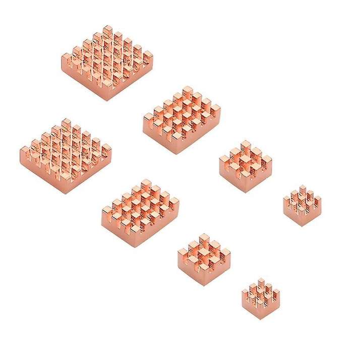 2set Heat Sink Metal Copper Heatsink Pad for Raspberry Pi 4 Model B
