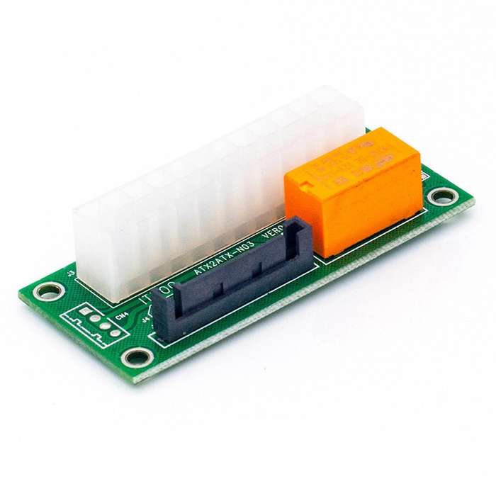 Add2psu Atx 24pin to Sata Dual Power Supply Adapter Cable Card
