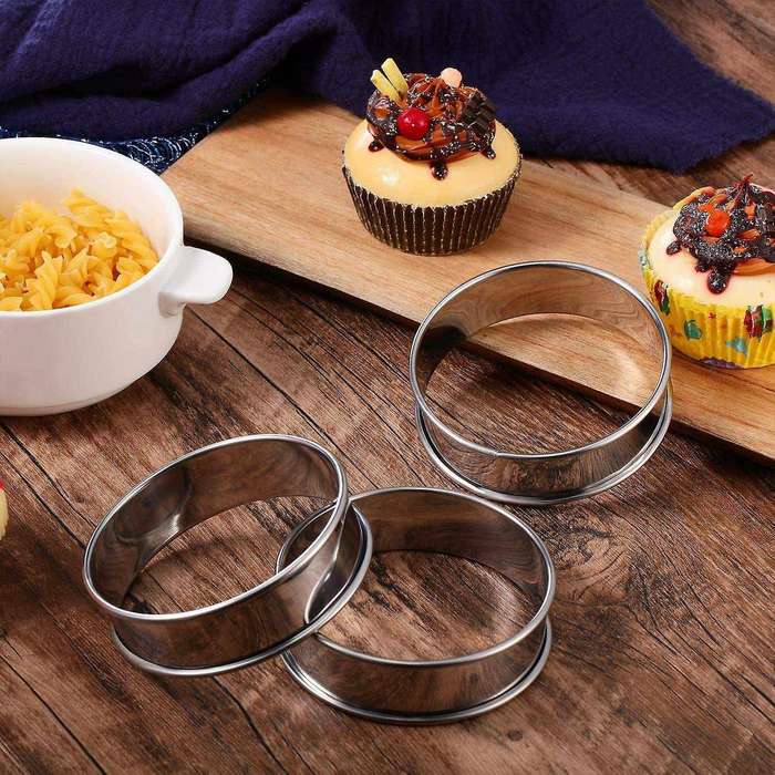 Muffin Tart Rings Cake Ring Crumpet Tart Rings Pusher Cooking Mold