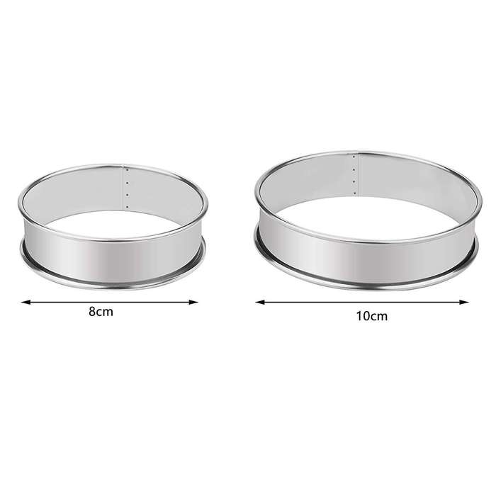 Muffin Tart Rings Cake Ring Crumpet Tart Rings Pusher Cooking Mold