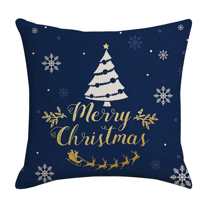 4pcs Elk Christmas Pillowcase Christmas Cushion Cover 45x45cm