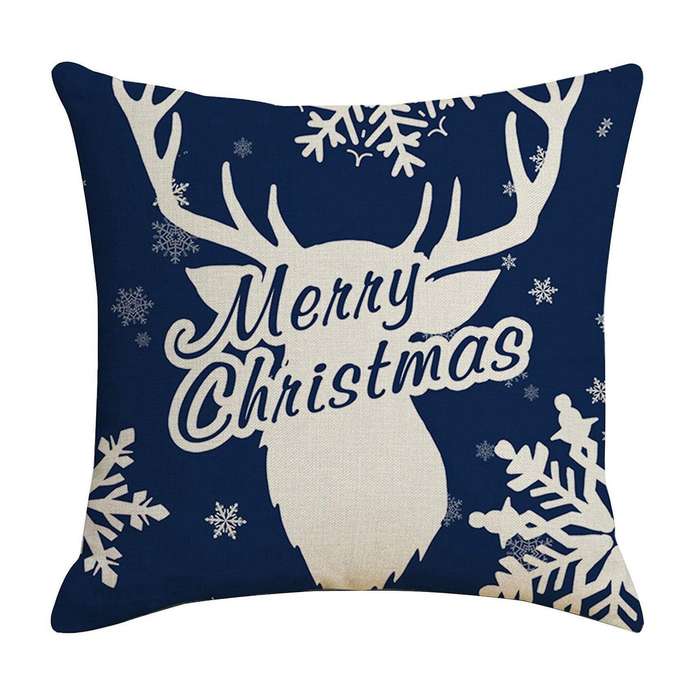 4pcs Elk Christmas Pillowcase Christmas Cushion Cover 45x45cm