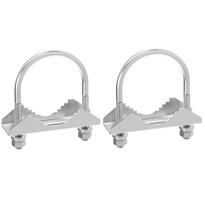 2 Pcs Antenna Mount Clamp U-bolt Mounting Hardware Antenna Mast Clamp