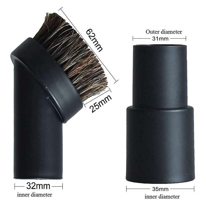 4 Pcs for Most Vacuum Attachments 1.25 Inch Hair Dusting Round Brush