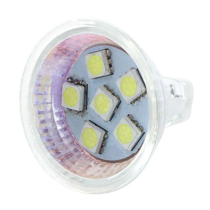 Mr11 Gu4 Pure White 5050 Smd 6 Led Office Spot Light Lamp Bulb Energy Saving 12v