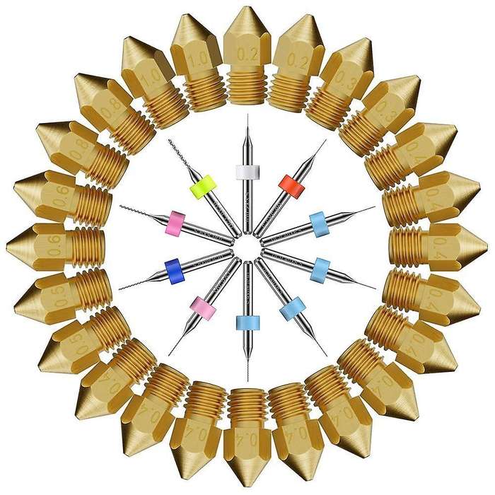 3d Printer Nozzle Kit Mk8 Extruder with Bits for Creality Cr-10 Ender
