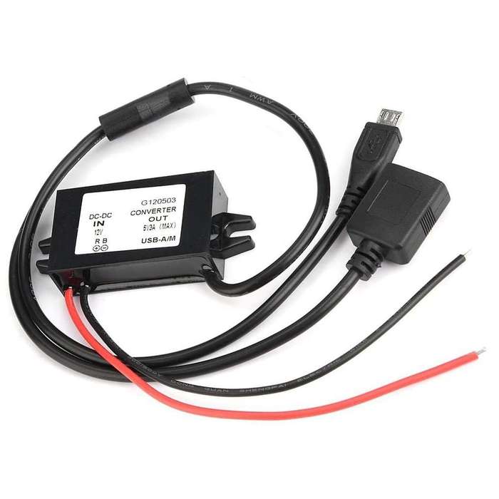 Dc Voltage Converter 12v to 5v 3a Usb-a/m Step-down Output Power