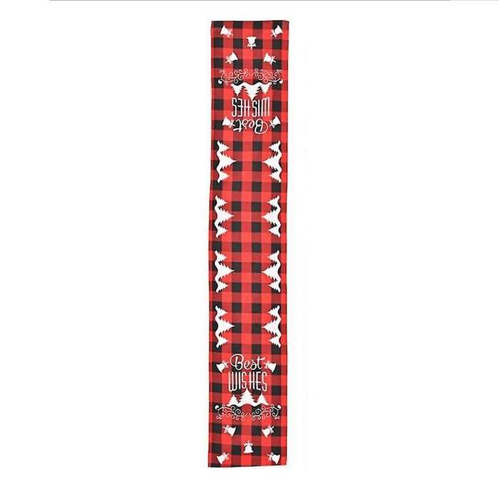 Grid Household Table Mat Cloth Set 180cmx31cm, Christmas Decoration,d