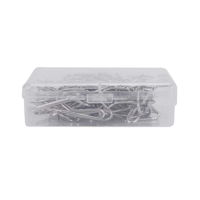 100 Pack Metal Curtain Hooks Drapery Hook Pins with Clear Box