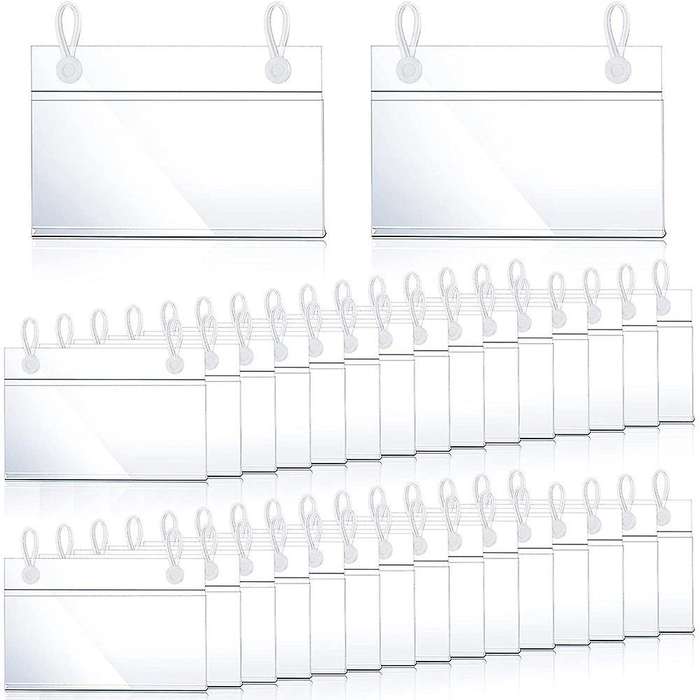 Plastic Label Holders Price Tag Ticket Hanger Clips (30)