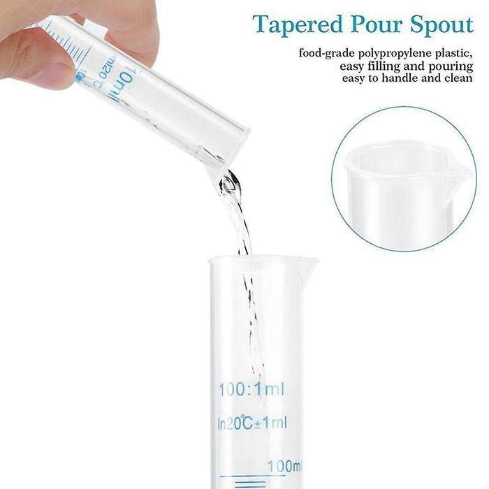 Measuring Cylinder Plastic Graduated Tube Tool for Lab(25ml)