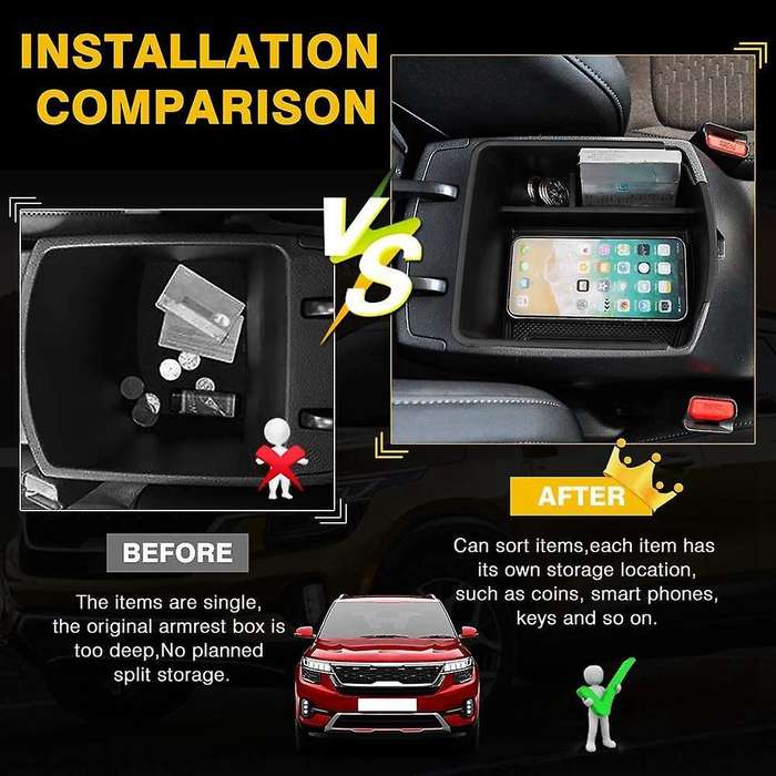 Center Console Organizer Tray Compatible for Kia Seltos 2020 2021