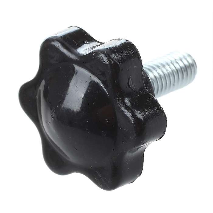 5 Pcs M6 X 15mm Male Thread 25mm Hex Shaped Head Clamping Knob Black