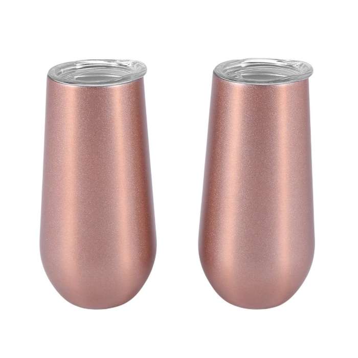 8 Packs Stemless Champagne Flutes Wine Tumbler