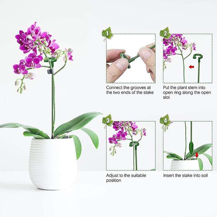 60pcs Plant Supports Set-20 Pack Flower Plant Stakes Sticks (3 Sizes)