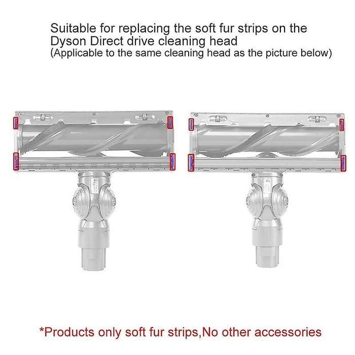 6pcs Soft Plush Strips for Dyson V7v8v10v11 Series Vacuum Cleaner