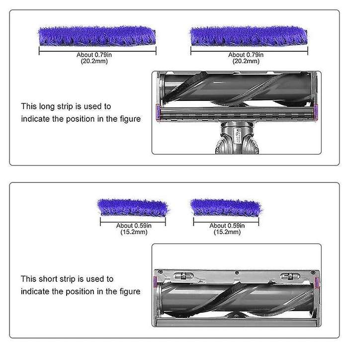 6pcs Soft Plush Strips for Dyson V7v8v10v11 Series Vacuum Cleaner