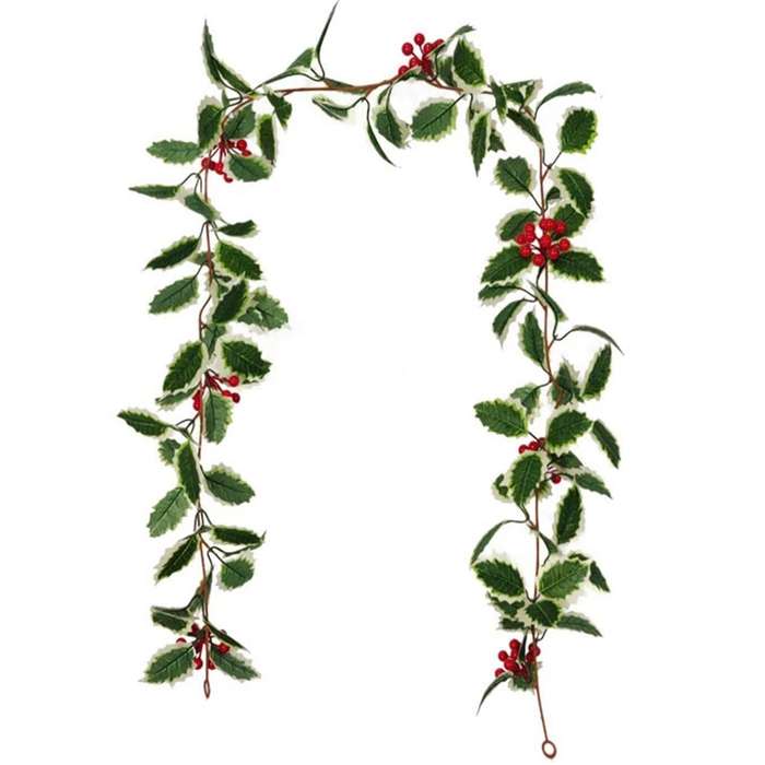 Christmas Garland Winter Red Berries Xmas Party-light Green