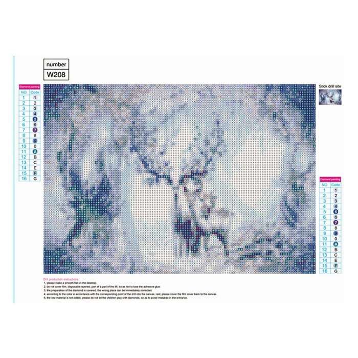 Diy 5d Diamond Painting, Rhinestone Embroidery Elk House