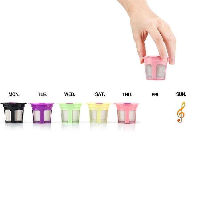 Reusable Rainbow Colors K Cups Refillable Kcups Coffee Filters,b
