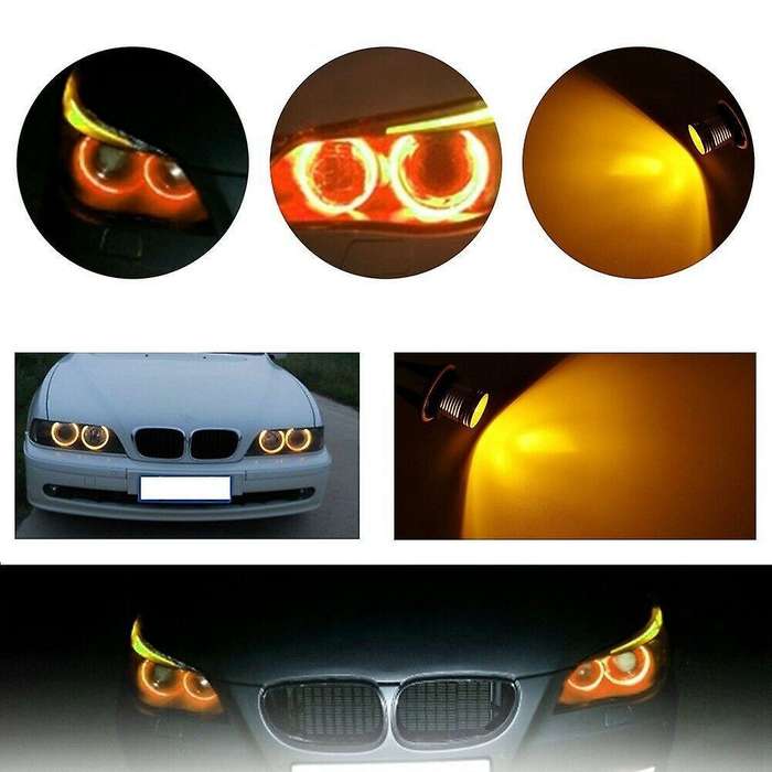 8000k Amber Led Bulbs Lamps for -bmw E39 E53 E60 E63 [pack Of 2 Pcs]