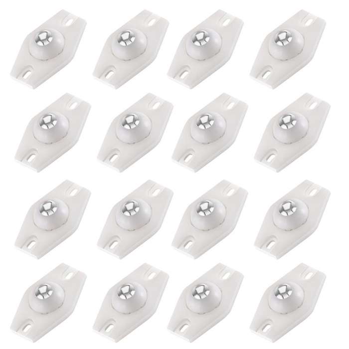 16pcs Self Adhesive Wheels for Storage Boxes(white)