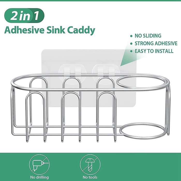 Sink Sponge Holder, Sponge Holder for Kitchen Sink Suction