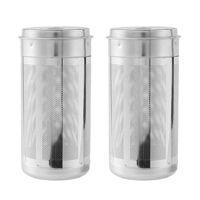 2x Tea Reusable Fine Mesh Tea Strainer Lid Filters Stainless Steel