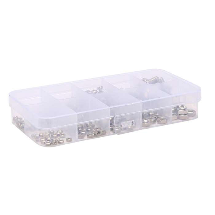 160pcs/set M2 M2.5 M3 M4 M5 Pan Head Screws Nuts Kit Stainless Steel