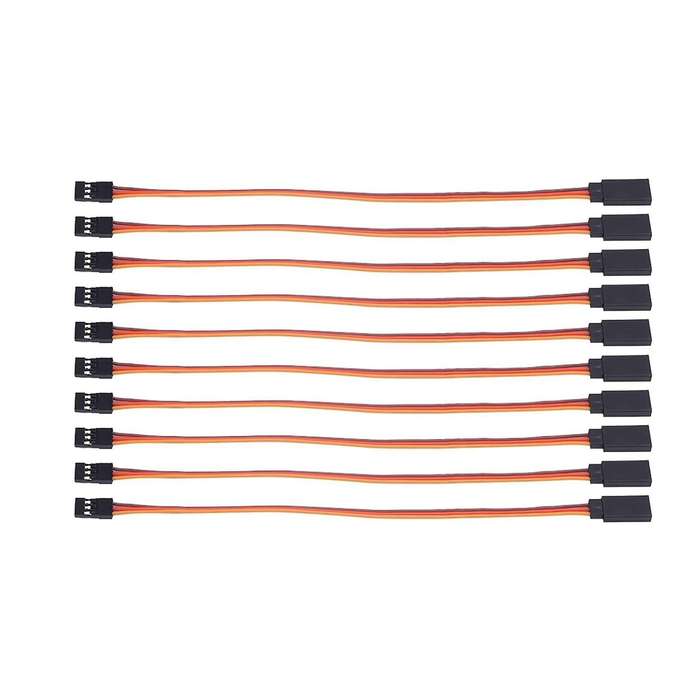 10 Pieces Of Male-to-female Servo Extension Cords for Rc Futaba's Jr