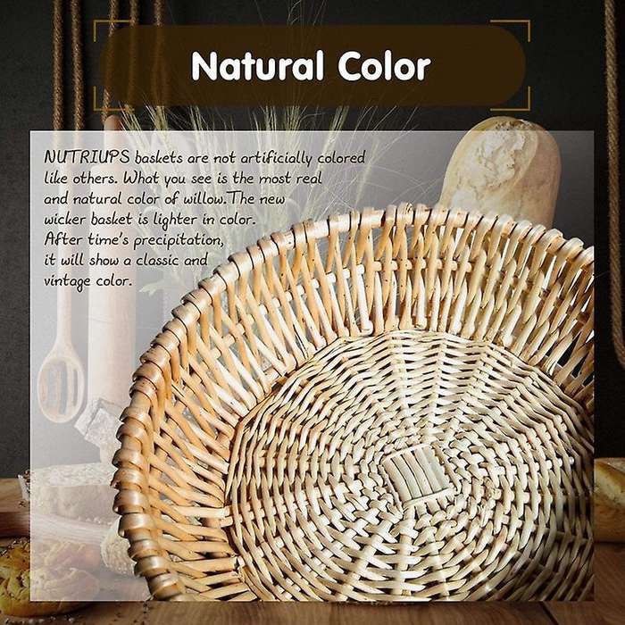 Hand-woven Wicker Basket for Fruit, Vegetable, Gift Basket -25 X 8cm