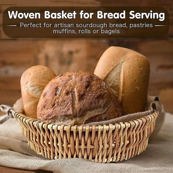 Hand-woven Wicker Basket for Fruit, Vegetable, Gift Basket -25 X 8cm