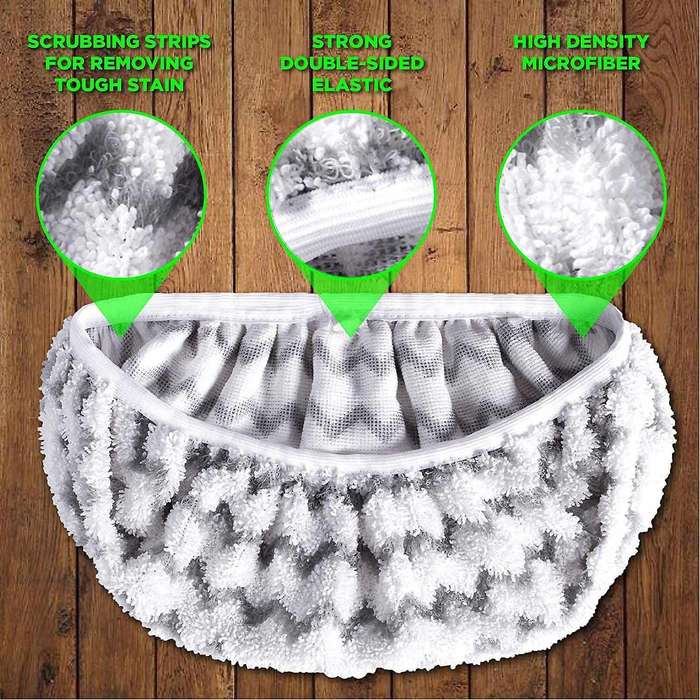 2 Pack Microfiber Reusable Mop Pads for Swiffer Sweeper for Wet & Dry