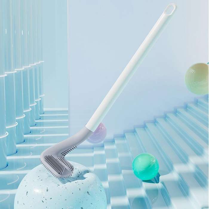 2 Pcs Toilet Brush No Dead Ends Household Toilet Cleaning Brush