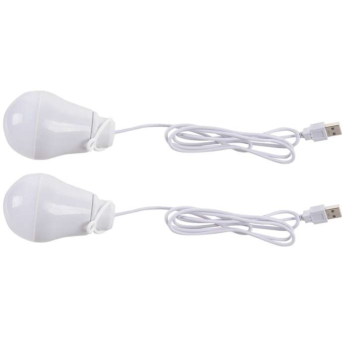 2x Dc5v 5w Ampoule Led Usb Lampe Portable (blanc)