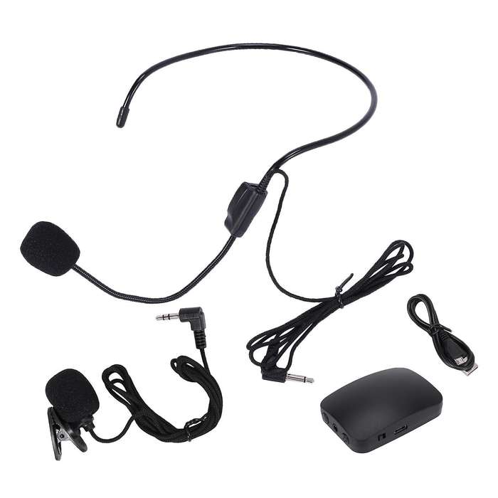 Portable Fm Wireless Microphone Headset with Lapel Clip