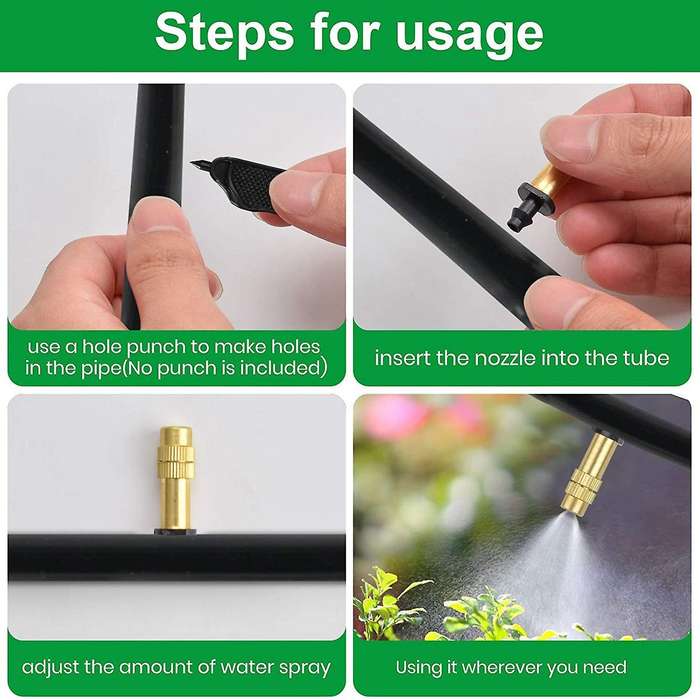 30pcs Watering Nozzle Adjustable Copper Irrigation Water Sprinkler