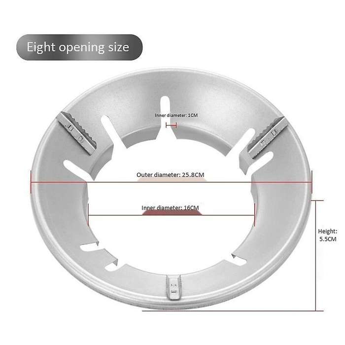 Energy Saving Gas Stove Cover Windproof Disk Windshield Round 8 Claws