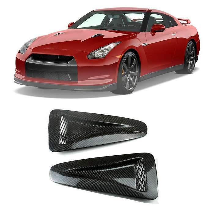 Carbon Fiber Hood Vents Inlet Cover for Nissan Gtr R35 2008-2016